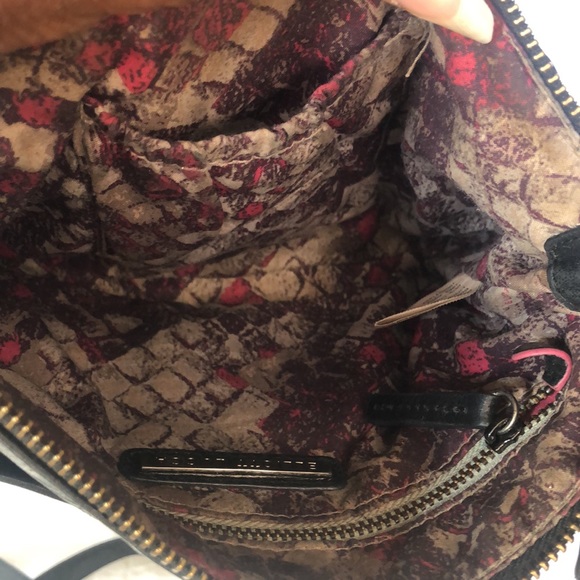 ELLIOT LUCCA black buttery soft 100% leather crossbody. Black tassels in front. - Picture 14 of 15